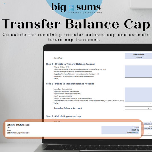 Transfer Balance Cap Calculator