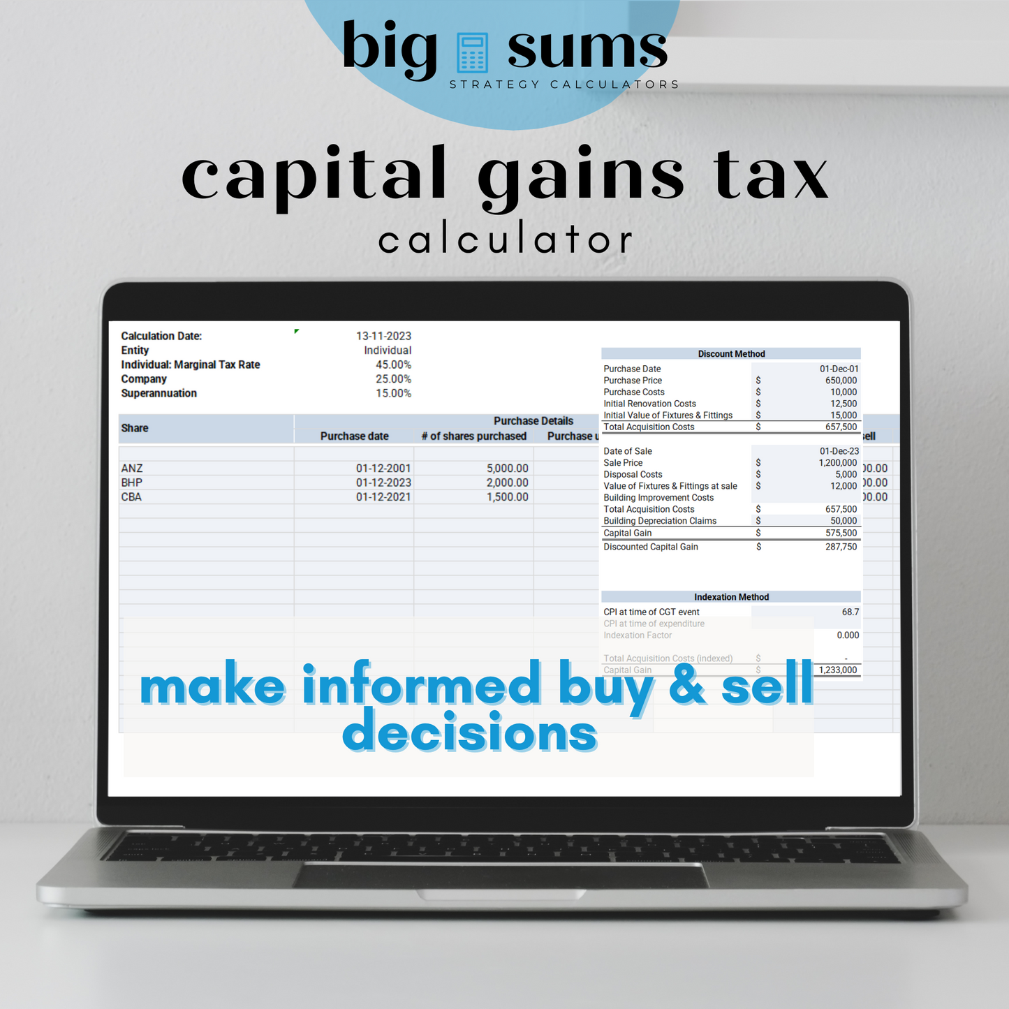 Capital Gains Tax Calculator - FY 23/24